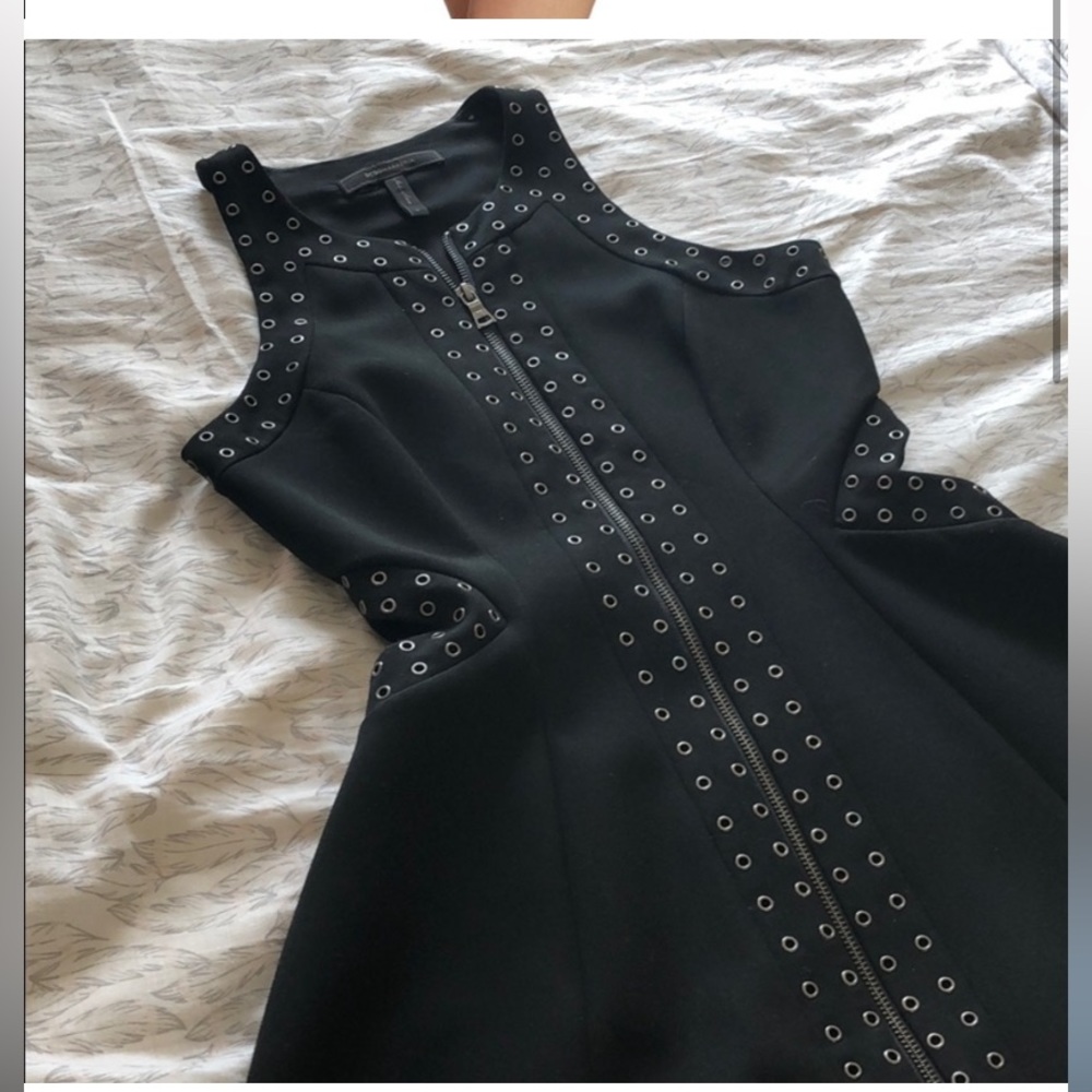 Bcbgmaxazria black jenn fit flare dress - Picture 3 of 5